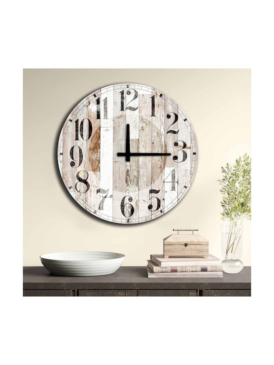 24Mall Wall Clock Wooden Ø50cm