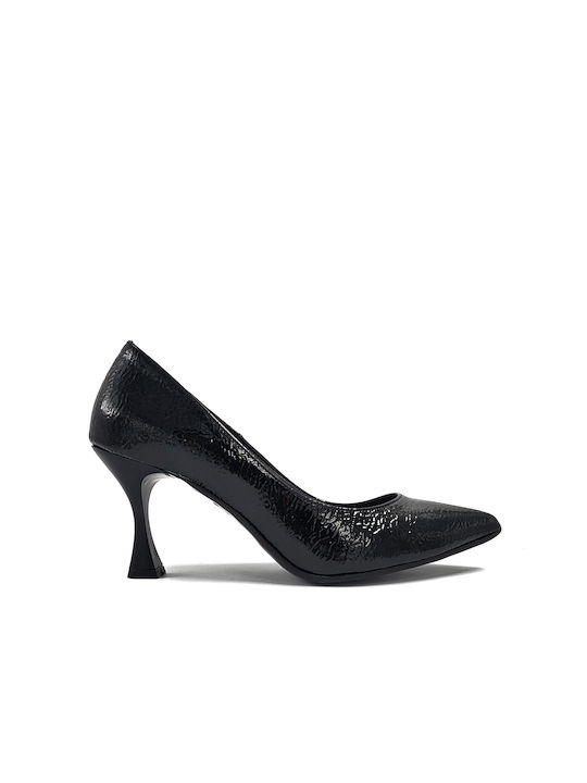 Sarigiannis Patent Leather Black Heels