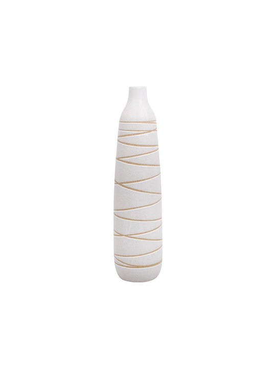 Fylliana Decorative Vase Ceramic White 13.5x55cm 1pcs