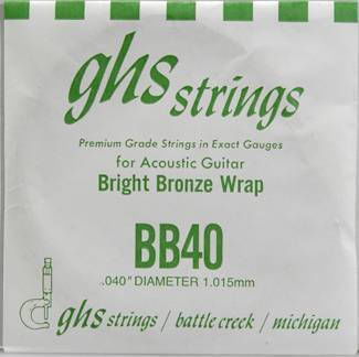 GHS Strings Μονή Bronze Χορδή για Ακουστική Κιθάρα Ghs