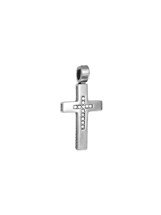 Daskalakis Damen Weißgold Kreuz 14K