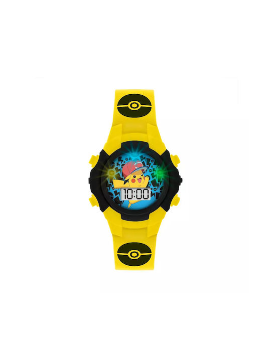 Disney Kinder Digitaluhr mit Kautschuk/Plastik Armband Gelb