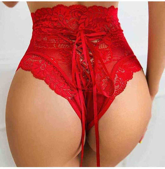 Merry See Γυναικείο Sexy String Κόκκινο