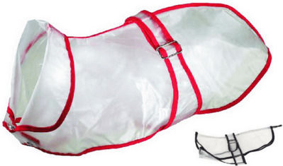 Flamingo Transparent Waterproof Dog Coat Small with 60cm Back Length