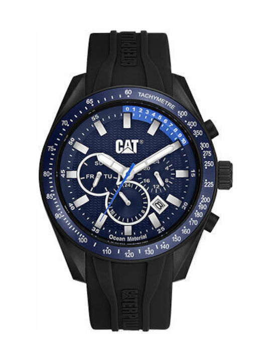 CAT Oceania Men's Watch Battery with Black Rubb...