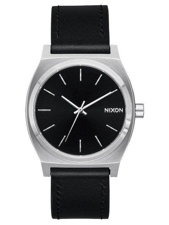 Nixon Timeteller Men's Watch 37mm Battery with Black Leather Strap