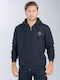 Herren Sweatshirt mit Kapuze Blau