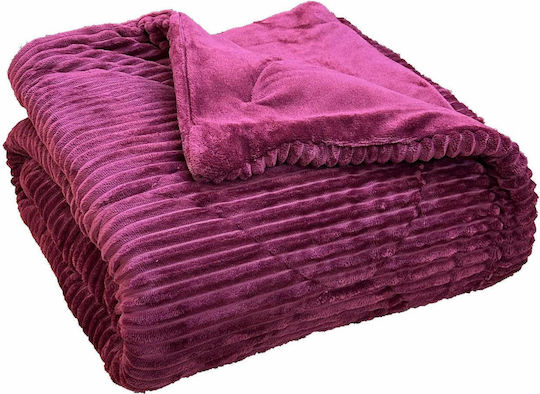 Linea Home Κουβερτοπάπλωμα Μονό 160x210εκ. Μπορντώ