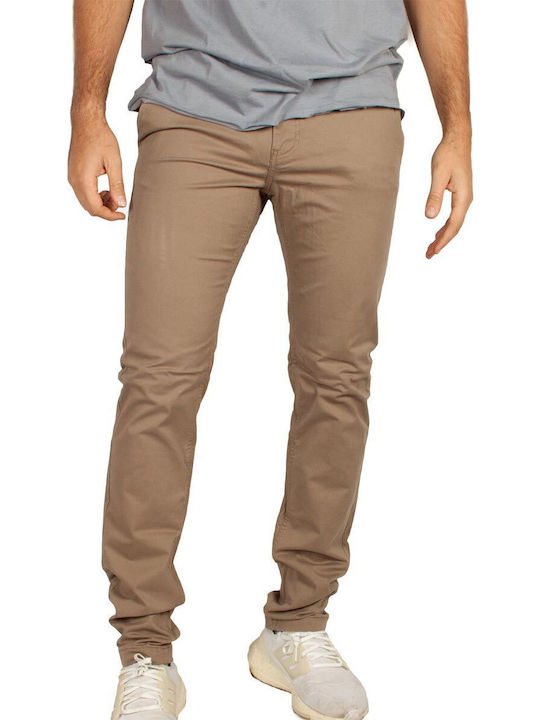 Gnious Trousers Chino Elastic in Slim Fit Beige