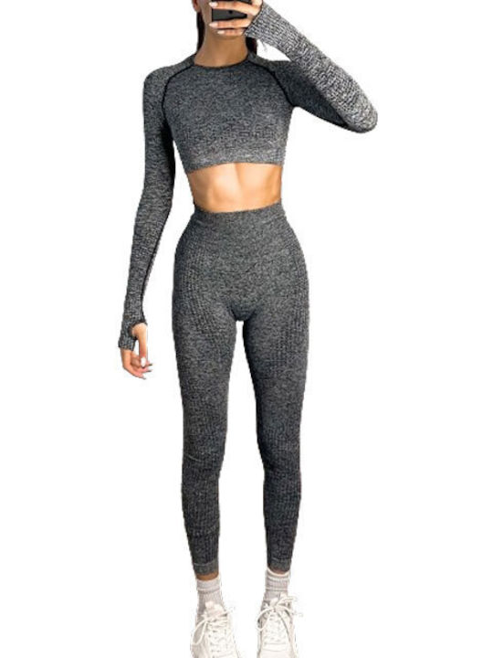 Chica Frauen-Set mit Lang Leggings Gray