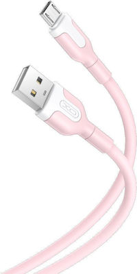 XO NB212 2.1A Regulat USB 2.0 spre micro USB Cablu Roz 1m (NB212) 1buc