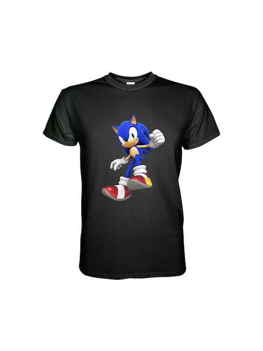 Kinder-T-Shirt Schwarz Sonic