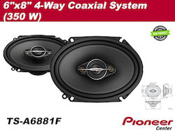 Pioneer Car Speaker Set 6x8" with 350W RMS (4 Way)