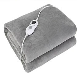 Double Electric Washable Blanket Gray 120W 140x160cm