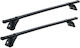 Hermes Car Roof Bars Metallic GS1 for Opel Vectra 4D Sedan 1989-2001 Set with Roof Rack Legs and Lock Black