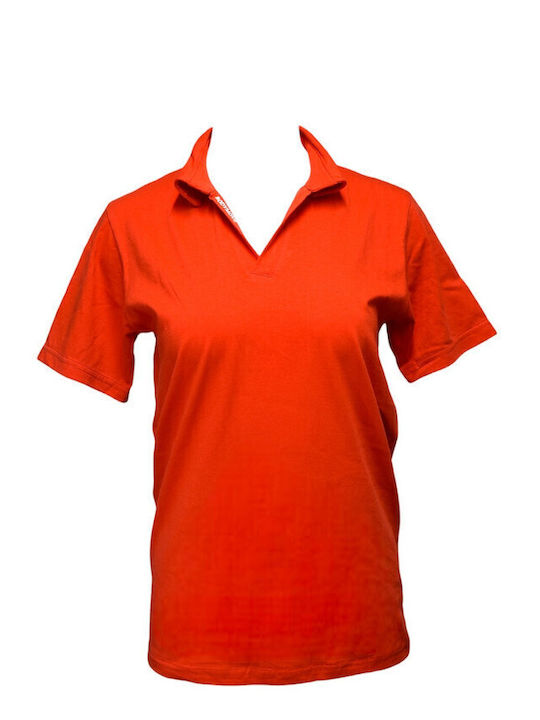 Women's Sports Polo Short Sleeve Red Top
