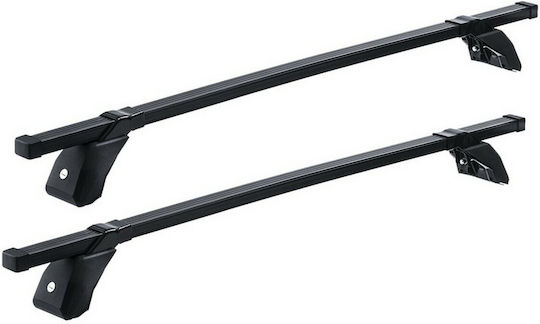 Hermes Metallic Car Roof Bars GS1 for Mazda Demio 5D Hatchback 1996-2002 Set with Roof Rack Legs and Lock Black