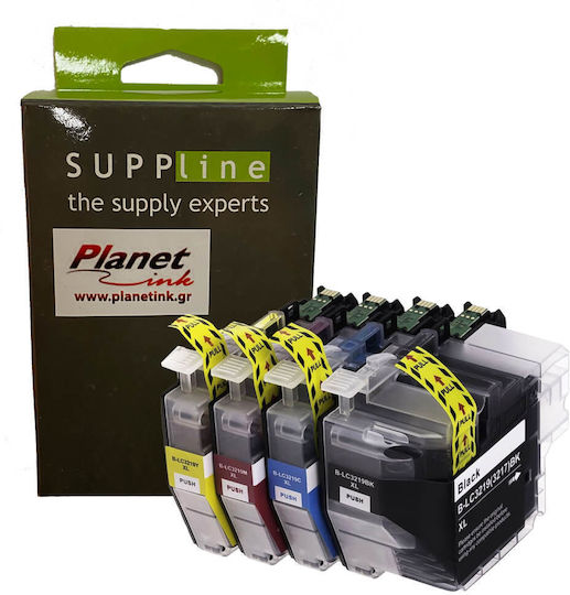 Planetink Πακέτο Συμβατών Μελανιών Εκτυπωτή InkJet Brother LC3219XL 119ml Πολλαπλό (Color) / Μαύρο