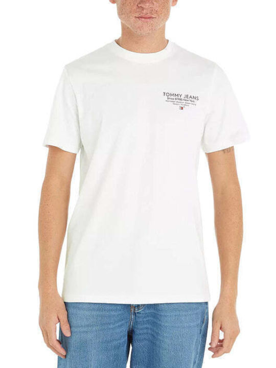 Tommy Hilfiger T-shirt Bărbătesc cu Mânecă Scurtă Alb