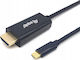 Equip HDMI 1.4 High Speed 1080p 120Hz Cable HDMI Male - USB-C Male 3m Black