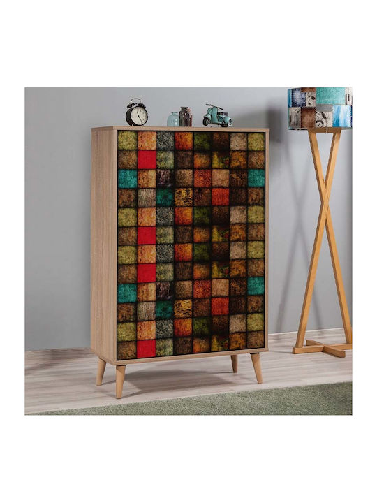 Soho Wooden Shoe Organizer with 4 Shelves Sonoma 80x36x127cm
