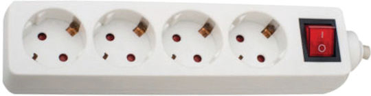 Telco Kf-b-04ka Power Strip 4 Positions with Switch and Cable 1.5m