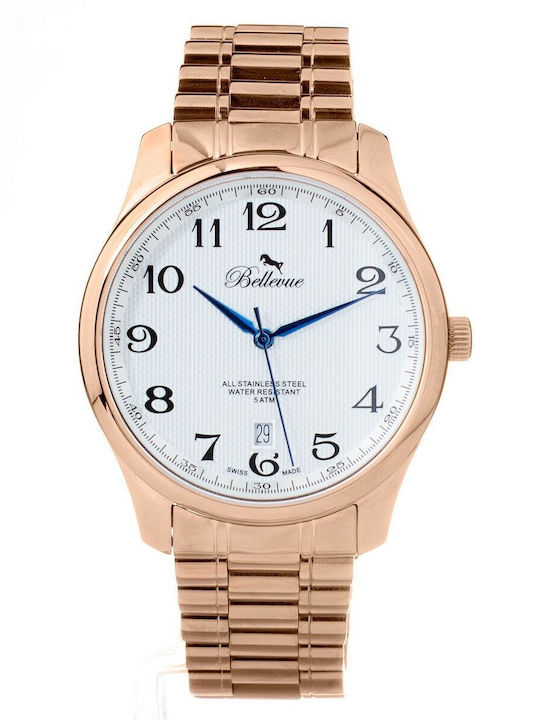 Bellevue Women's Watch with Pink Gold Metal Bracelet