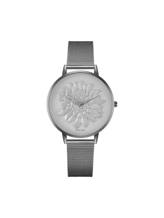 Bellevue Watch with Silver Metal Bracelet