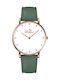 Bellevue Damen Uhr mit Grün Lederarmband