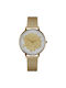 Bellevue Watch with Gold Metal Bracelet