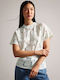 Ted Baker Damen Bluse Kurzärmelig White