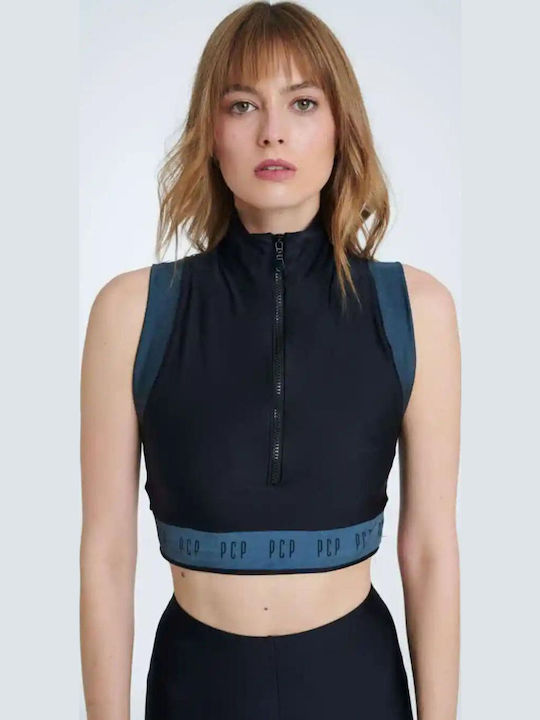Morgan Damen Sport Bluse Ärmellos Charcoal.