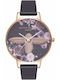 Olivia Burton Women's Watch with Black Leather Strap