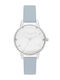 Olivia Burton Дамски Часовник 30мм Кварцов със Синя Кожена Каишка