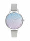 Olivia Burton Women's Watch with Silver Leather Strap