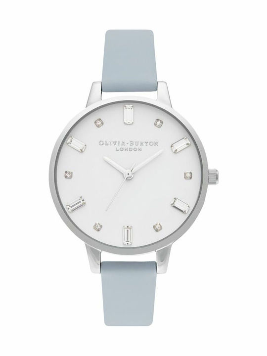 Olivia Burton Γυναικείο Ρολόι 34mm Μπαταρίας με Λευκό Δερμάτινο Λουράκι