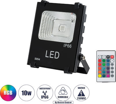 GloboStar Rezistent la apă Proiector LED 10W RGB cu Telecomandă IP66
