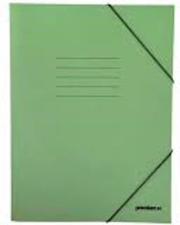 AG Trees Folder with Rubber Band and Ears for Paper A4 Green