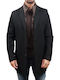 Justin Herren Mantel Schwarz