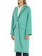 Women's Green Coat with Buttons