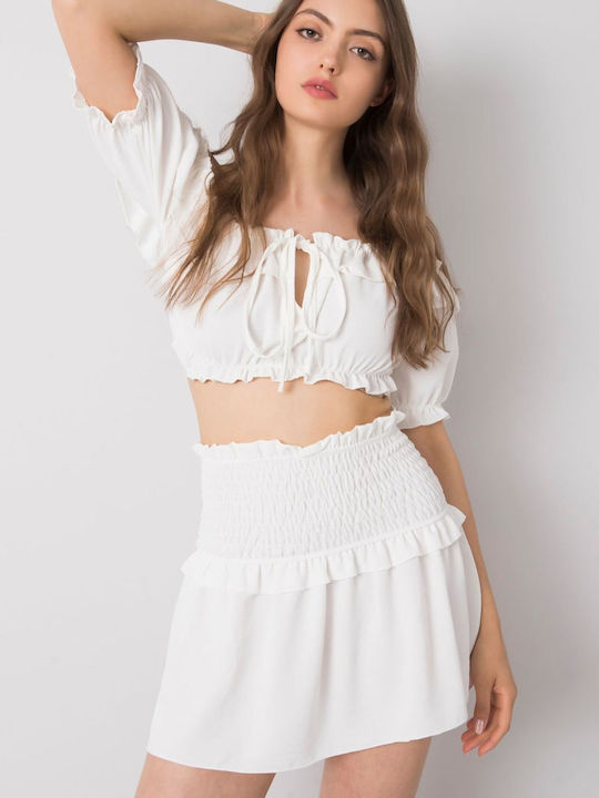 Och Bella Mini Skirt in White color