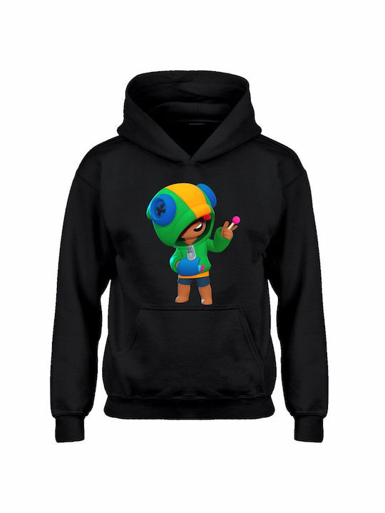 Kinder Sweatshirt mit Kapuze Μαύρο