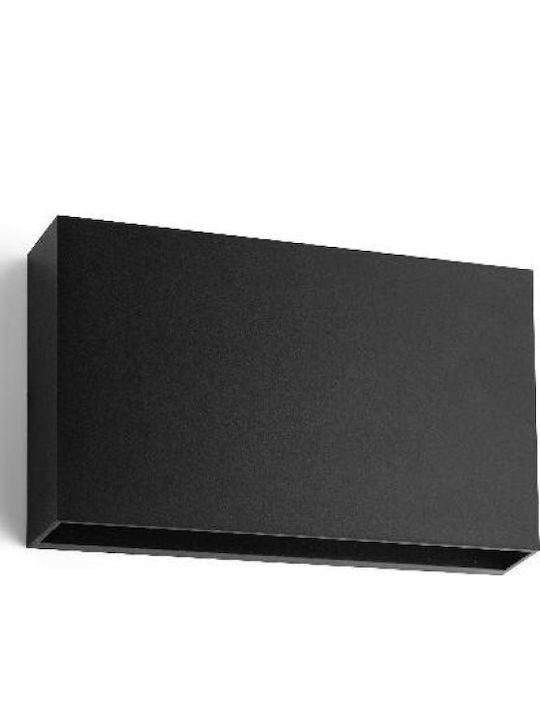 Fos me Plastic Wall-Mounted Outdoor Ceiling Light LED IP65 12W with Natural White Light Double Beam 20x12.5x3.9εκ.