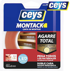 Ceys Montack Total Grip Αυτοκόλλητη Ταινία Διπλής Όψης Κόκκινη 10mx8mm Ceys Montack Total Grip Αυτοκόλλητη Ταινία Διπλής Όψης Κόκκινη 10mx8mm