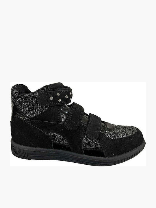 Ustyle Suede Kinderstiefeletten Schwarz