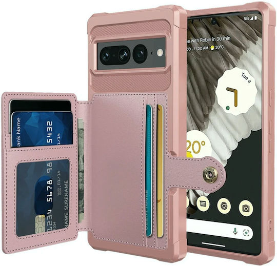 HappyCase Wallet Σιλικόνης 0.5mm Ροζ (Google Pixel 7 Pro)