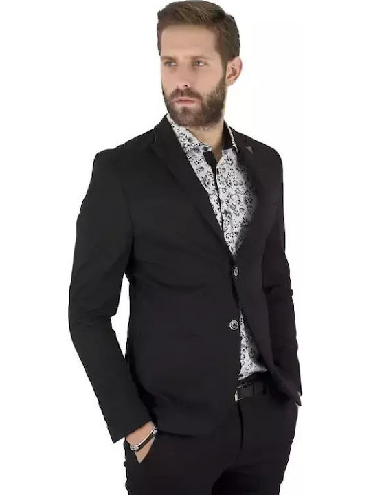 Stefan Fashion Men's Suit Jacket Black