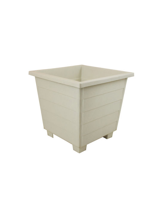 Sic Plast Γλάστρα Πλαστική Γκρι 26x26x29εκ.