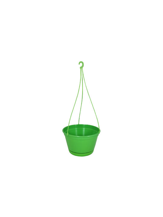 Sic Plast Plastic Green Flower Pot with Saucer ...
