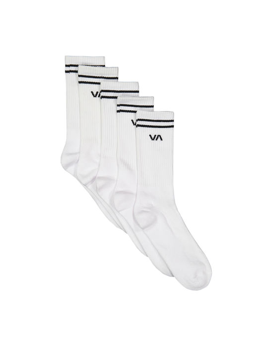 RVCA Ανδρικές Κάλτσες WHT/WHITE 5Pack